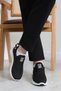 Black - Men's and Women's Knitted Knitwear Sports Shoes