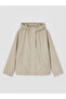 Two Mt Shop Quality Lcw Modest Beige Hooded Oversize Women's Raincoat - 6
