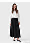 Lcw modest black zippered flared skirt - 2