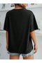 Black Keep It Real Print Oversize Cotton T-Shirt - 2