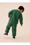 Unisex Kids/Baby Printed Combed Cotton Sweat/Pants Set with Snap Fasteners on the Shoulder, 2-Piece Set Green - 3