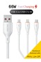 66W Max 3-in-1 Multi Charging Cable 1M, PVC Thickened Wire 480Mbps Data Transfer, USB-A to Type-C L Micro USB Universal Cord