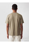 Lcw Vision Brown Boxy Fit Thick Fabric T-Shirt /05 - 4