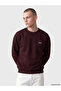 Xside Plum Crew Neck Stitch Embroidered Men's Sweatshirt