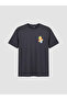 Two Mt Shop Quality Xside Anthracite Combed Cotton Printed Short Sleeve Women's T-Shirt - 6