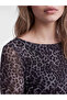 Timeless Clothing & Timeless Choices Wide Roba Collar Leopard Embroidered Blouse - 4