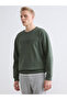 Lcw Vision Green Crew Neck Printed Men's Sweatshirt