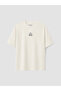 Kappa Ecru Crew Neck Embroidered Men's T-Shirt