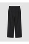 Lcw Modest Black Loose Fit Women's Pleated Fabric Trousers - 8