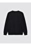 Lcw Vision Black Crew Neck Slogan Printed Men's Sweatshirt - 6