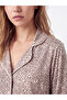 Lcw Dream Ecru Shirt Collar Leopard Patterned Women's Pajama Set - 3