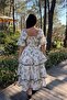 Black Flounce Layered Dress - 5