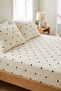 Black Heart Elastic Sheet Pillowcase Cotton Single - Double - King Size - 4
