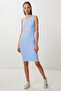 Pack of 2 Basic Ribbed Knitted Mini Dress Lub0392 Anthracite Sky Blue - 5
