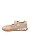 Beige Velcro Comfortable Soft Sole Women's Casual Shoes Talya