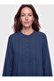 Lcw Grace Indigo Crew Neck Embroidered A-Line Dress