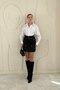Mini Leather Skirt with Black Belt