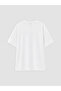 Two Mt Shop Quality Lcw Curve White Combed Cotton Plain Oversize Short Sleeve Women's T-Shirt - 4