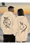 Lover - Friend Couple Combination Lion Double Back Printed Special Design Hooded Sweatshirt Set of 2