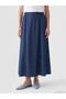 Lcw Grace Black Flared Jean Skirt with Elastic Waist - 2