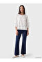 Lcw Everyday White Crew Neck Patterned 100% Cotton Blouse - 2