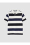Esvab • Modern & Distinctive Devrik Roba Collar Color Block Pique Men's T-Shirt - 6