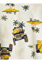 Beige Patterned Boys' Tracksuit Set - 3