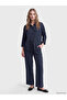 Lcw Vision Navy Blue Elastic Waist Modal Blend Women's Trousers