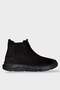 Men's Non-Slip Rubber Sole Elastic Zippered Genuine Leather Boots Black
