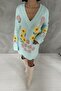 Mint Flower Embroidered Sweater - 4
