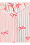 Lcw Dream Pink Bow Patterned Rope Strap Women's Shorts Pajama Set - 7