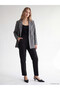 Lcw Vision Gray Double-Breasted Collared Women's Blazer Jacket - 2