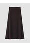 Alita City Lcw Modest Brown Knitwear Plain Long Women's Skirt with a Difference - 5