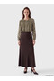 Alita City Lcw with a Difference Grace Green Combed Cotton Patterned Oval Neck Long Sleeve Women's Blouse - 2