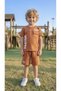 Nzr 26555 Boy's Combed Cotton Half Sleeve T-Shirt Shorts Set - 2