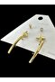 Steel Gold Multiple Earrings - 5