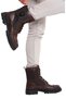 Lace-Up Zippered Boots Men's Boots Brown - 4