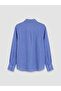 Lcw Everyday Blue Women's 100% Linen Shirt - 7