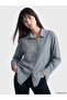 Xside Blue Plaid Oversize Women's Shirt - 2