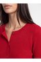 Lcw Everyday Red Crew Neck Ribbed Women's Knitwear Cardigan - 3