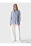 Xside Blue Striped Oversize Women's Shirt - 2