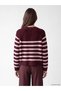 Lcw Modest Pink Crew Neck Striped Women's Knitwear Sweater - 4