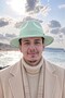 Men's Winter Stylish Mint Green Fedora Hat |   Wide Brim Felt Fedora with Belt Detail - 2