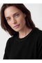 Alita City Lcw Grace Black Oval Collar Knit Detailed Women's Knitwear Sweater - 3