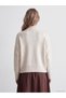 Alita City Lcw Vision Ecru Half Turtleneck Women's Knitwear Sweater with a Difference - 4