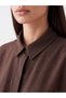 Alita City Lcw Everyday Brown Lace-Up Oversize Women's Shirt with a Difference - 3