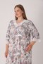 Women's Plus Size Floral V-Neck Lace Embroidered Relaxed Fit Viscose Nightgown 13798 - 6