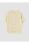 Lcw Studio Yellow Crew Neck Women's Knitwear Cardigan - 5