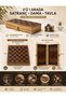 Luxury Wooden 3-in-1 Chess Checkers Backgammon Set Foldable Interlocking Premium Classic Game Set 24 cm