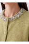 Alita City Women's Cardigan with Stones in Green Knitwear by Lcw Studio - 4